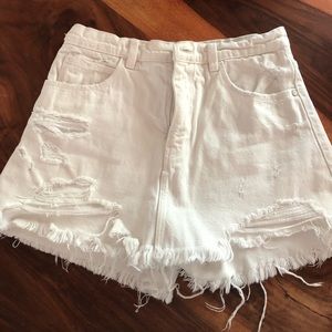 Zara white distressed Skort!